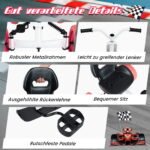 Vaikiškas kartingas su reguliuojama sėdyne ir pedalais varomas (Balta) – Paveikslėlis 5