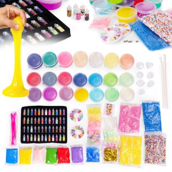 Vaikų slime gamybos rinkinys su 113 dalių