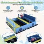 Vaikų smėlio dėžė-automobilis su atlenkiamais suoliukais (Mėlyna)