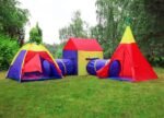 Vaikų žaidimų įvairių tipų palapinių rinkinys su tuneliais – Paveikslėlis 2
