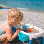 Vandens ir smėlio žaidimų stalas 2in1 su 7 priedais – Paveikslėlis 4