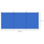 Vėjo užuovėja stovyklavimui, sulankstoma su plieno strypais ir krepšiu, 450x150 cm – Paveikslėlis 3