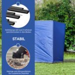 Vėjo užuovėja stovyklavimui, sulankstoma su plieno strypais ir krepšiu, 450x150 cm – Paveikslėlis 5