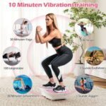 Vibracijos platforma su 10 greičio lygių ir nuotolinio valdymo pulteliu (Balta)
