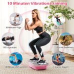 Vibracinė platforma su 10 greičio lygiais ir nuotolinio valdymo pulteliu (Rožinė)