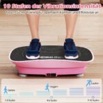 Vibracinė platforma su 10 greičio lygiais ir nuotolinio valdymo pulteliu (Rožinė)