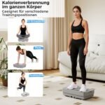 Vibracinė treniruočių platforma raumenims stiprinti ir svoriui mažinti (Pilka)