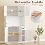 Virtuvės indauja su darbastaliu, reguliuojamomis lentynomis, 180,5 cm aukščio – Paveikslėlis 5