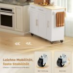 Virtuvės sala mobili su išplečiamu stalviršiu – Paveikslėlis 7