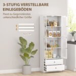 Virtuvės spintelė su melamino paviršiumi, stalčiais ir stiklinėmis durelėmis – Paveikslėlis 5