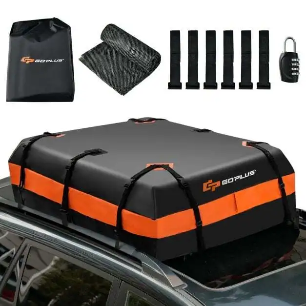 dachine-bagazine-450-l-oranzine Automobilio stogo bagažinė 450 L (Oranžinė) – Paveikslėlis 1