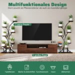 Aštuonių aukštų augalų stovas su integruotomis LED auginimo lempomis (Ruda + Juoda) – Paveikslėlis 5