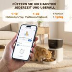 Automatinis gyvūnų maitintuvas su Wi-Fi, 4 l talpos, balso įrašymo funkcija – Paveikslėlis 4