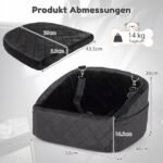 Automobilinė kėdutė mažiems ir vidutiniams šunims saugumui ir patogumui (Juoda) – Paveikslėlis 2
