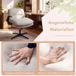 Biuro kėdė ergonomiška su reguliuojamu aukščiu ir atlenkiamais porankiais (Smėlio) – Paveikslėlis 4