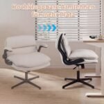 Biuro kėdė ergonomiška su reguliuojamu aukščiu ir atlenkiamais porankiais (Smėlio) – Paveikslėlis 5