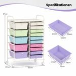 Daugiafunkcinis vežimėlis su 15 stalčių (Daugiaspalvis) – Paveikslėlis 2