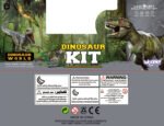 Dinozaurų figūrėlių rinkinys su priešistorinio pasaulio kilimėliu ir dėže