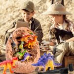Dinozaurų kiaušinio kasinėjimo rinkinys su 12 figūrėlių
