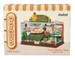 Dioramos rinkinys mini burgerių restorano konstravimui