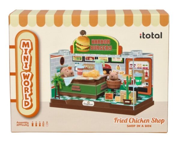 Dioramos rinkinys mini burgerių restorano konstravimui