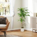 Dirbtinis dracenos medis 120 cm su lanksčiais kamienais ir vazonu – Paveikslėlis 9