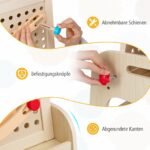 Dvipusis medinis molbertas vaikams su magnetiniu paviršiumi (Natūrali) – Paveikslėlis 4