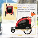 Dviračio priekaba-vežimėlis šunims, sulankstomas, iki 20 kg – Paveikslėlis 3