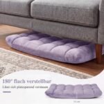 Ergonomiškas grindų krėslas su reguliuojamu atlošu ir didelio tankio užpildu (Violetinė) – Paveikslėlis 4