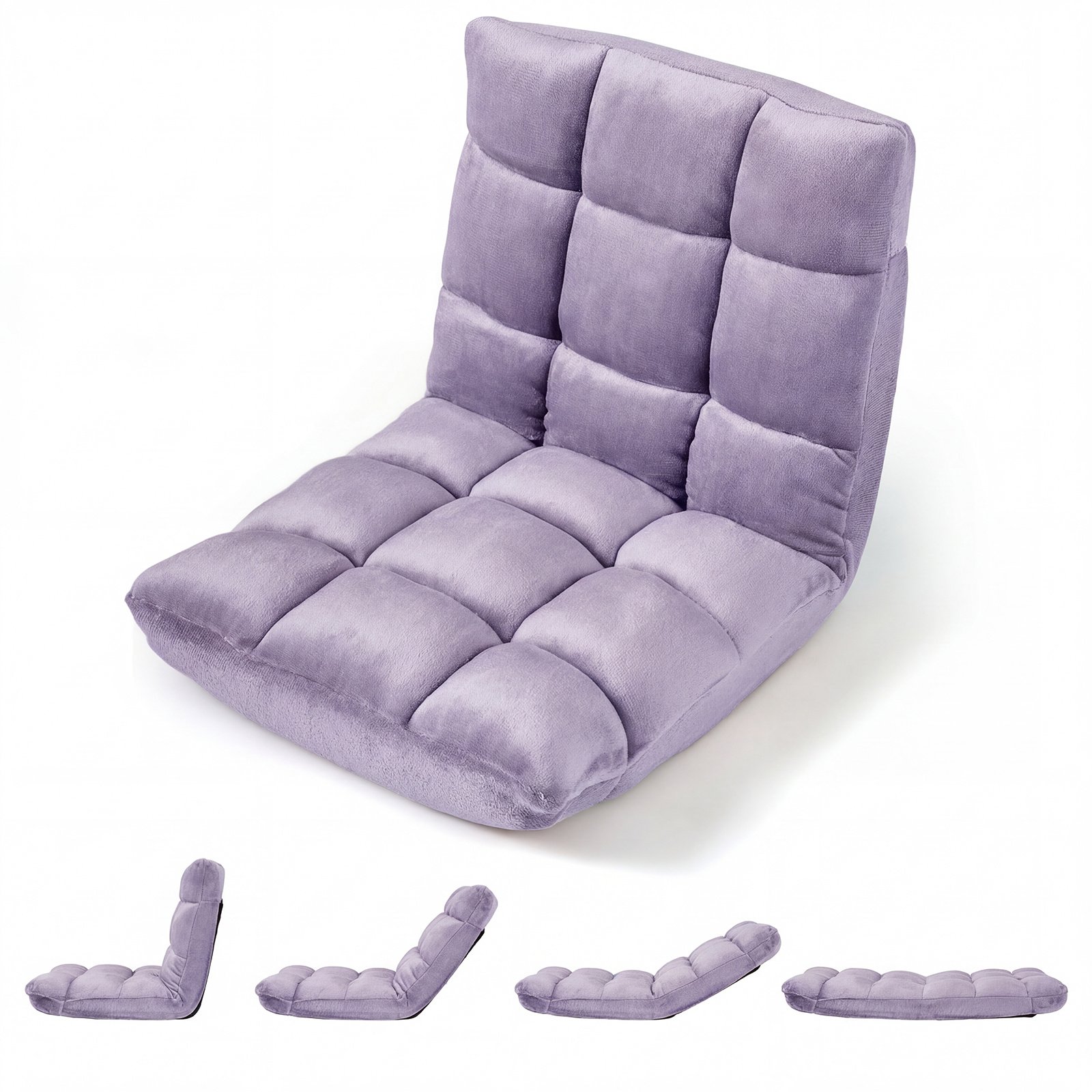 Ergonomiškas Grindų Krėslas su Reguliuojamu Atlošu ir Didelio Tankio Užpildu (Violetinė) Ergonomiškas Grindų Krėslas su Reguliuojamu Atlošu ir Didelio Tankio Užpildu (Violetinė)
