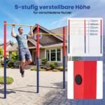 Gimnastikos juosta dviguba reguliuojamo aukščio iki 220 kg (Raudona) – Paveikslėlis 5