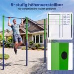 Gimnastikos turniko sistema reguliuojamo aukščio cinkuoto plieno iki 220 kg (Mėlyna) – Paveikslėlis 5