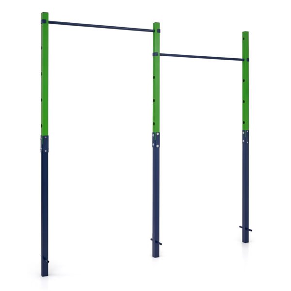 Gimnastikos turniko sistema reguliuojamo aukščio cinkuoto plieno iki 220 kg (Mėlyna)