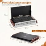 Grilius anglies sulankstomas nešiojamas su reguliuojamu grotelių aukščiu (Juoda) – Paveikslėlis 2