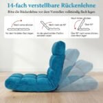 Grindų krėslas sudedamas su reguliuojamu atlošu (Tamsiai mėlyna) – Paveikslėlis 5