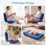 Grindų krėslas sulankstomas reguliuojamas (Mėlyna) – Paveikslėlis 3