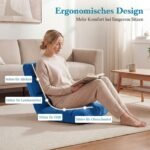Grindų krėslas sulankstomas reguliuojamas (Mėlyna) – Paveikslėlis 4