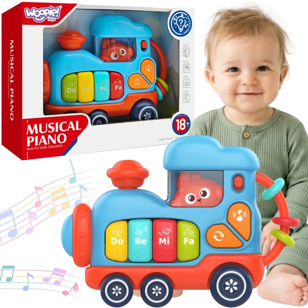 Interaktyvus muzikinis pianinas-lokomotyvas mažyliams nuo 18 mėnesių Interaktyvus muzikinis pianinas-lokomotyvas mažyliams nuo 18 mėnesių