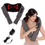 Kaklo ir nugaros shiatsu masažuoklis su šildymo funkcija