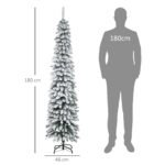 Kalėdų eglutė 180 cm, apsnigta, siaura ir nedegi – Paveikslėlis 3