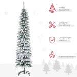 Kalėdų eglutė 180 cm, apsnigta, siaura ir nedegi – Paveikslėlis 4