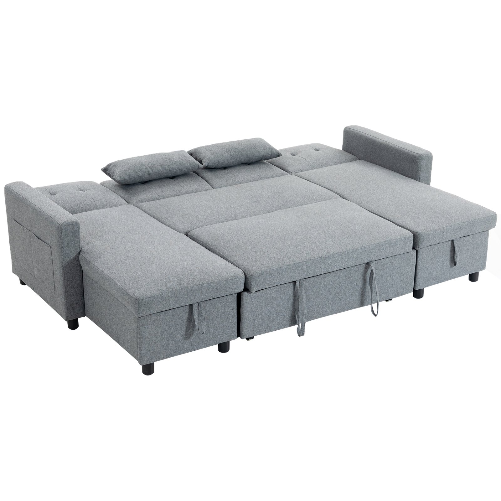 Kampinė U formos miegama sofa