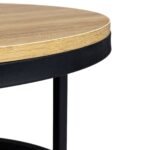 Kavos staliukas industrinio stiliaus, 60 cm skersmens, metalo konstrukcijos – Paveikslėlis 4