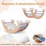 Laipiojimo lankas Montessori medinis su supynėmis ir minkšta pagalvėle (Įvairiaspalvė) – Paveikslėlis 5