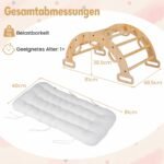 Laipiojimo lankas vaikams Montessori su minkšta pagalvėle ir supynėmis (Natūrali) – Paveikslėlis 6