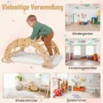 Laipiojimo lankas vaikams Montessori su minkšta pagalvėle ir supynėmis (Natūrali) – Paveikslėlis 3