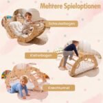 Laipiojimo lankas vaikams Montessori su minkšta pagalvėle ir supynėmis (Natūrali) – Paveikslėlis 4