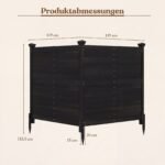 Lauko apsauginės eglės medienos sienelės (Juoda)
