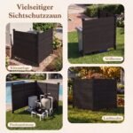 Lauko apsauginės eglės medienos sienelės (Juoda)