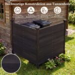 Lauko apsauginės eglės medienos sienelės (Juoda)